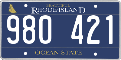 RI license plate 980421