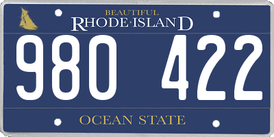 RI license plate 980422