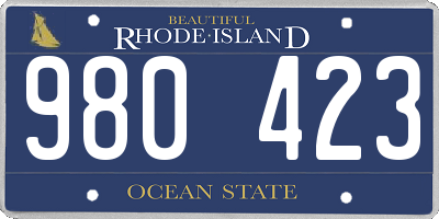 RI license plate 980423