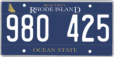 RI license plate 980425