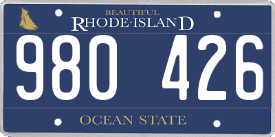 RI license plate 980426