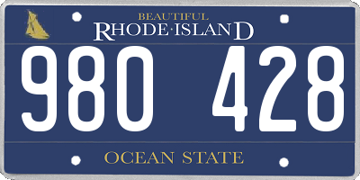 RI license plate 980428