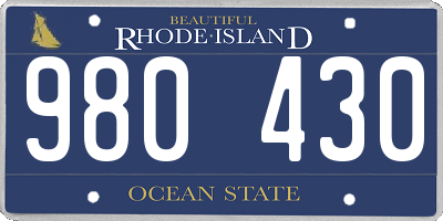 RI license plate 980430