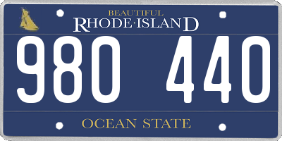 RI license plate 980440