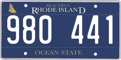 RI license plate 980441