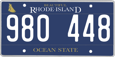 RI license plate 980448