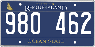 RI license plate 980462