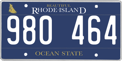 RI license plate 980464