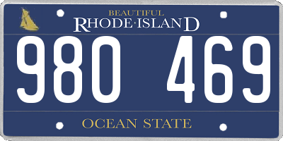 RI license plate 980469