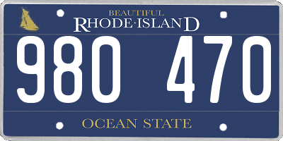 RI license plate 980470