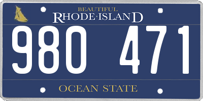 RI license plate 980471