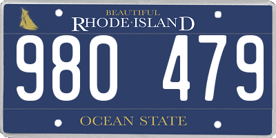 RI license plate 980479