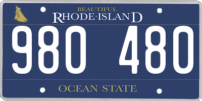 RI license plate 980480