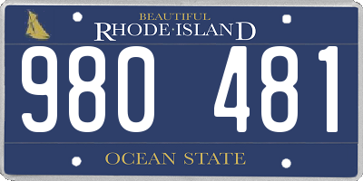 RI license plate 980481