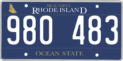 RI license plate 980483