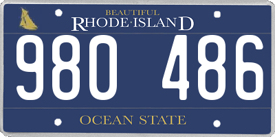 RI license plate 980486