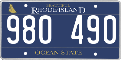 RI license plate 980490