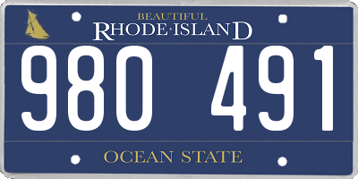 RI license plate 980491