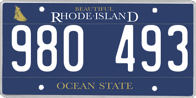 RI license plate 980493