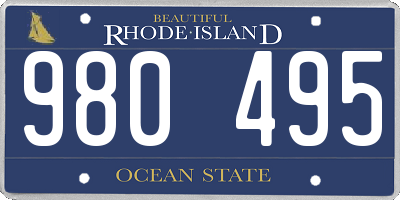 RI license plate 980495