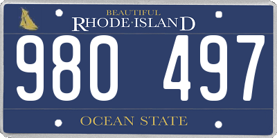 RI license plate 980497