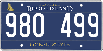 RI license plate 980499