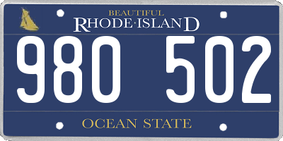 RI license plate 980502