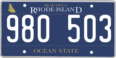 RI license plate 980503