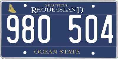 RI license plate 980504