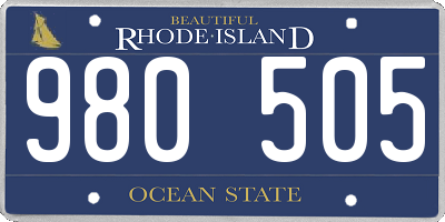 RI license plate 980505