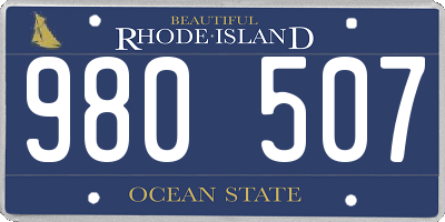 RI license plate 980507