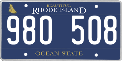 RI license plate 980508