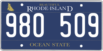 RI license plate 980509