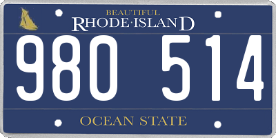 RI license plate 980514