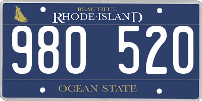 RI license plate 980520