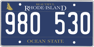 RI license plate 980530