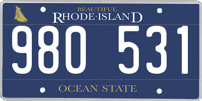 RI license plate 980531