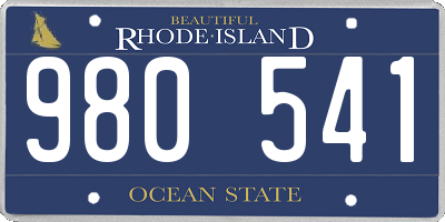 RI license plate 980541