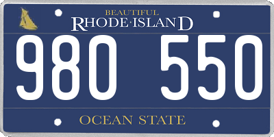 RI license plate 980550