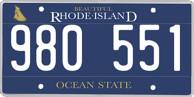 RI license plate 980551