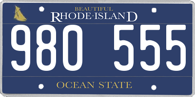 RI license plate 980555