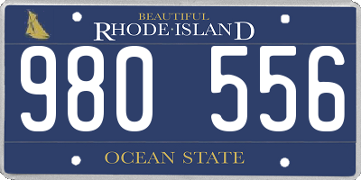 RI license plate 980556