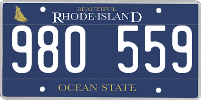 RI license plate 980559