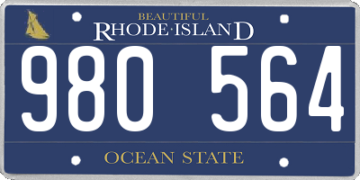 RI license plate 980564