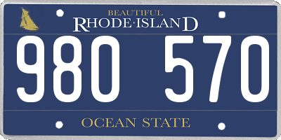 RI license plate 980570