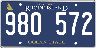 RI license plate 980572