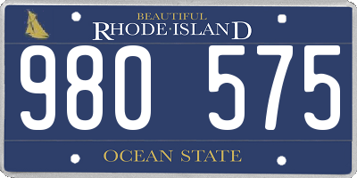 RI license plate 980575