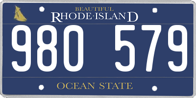 RI license plate 980579