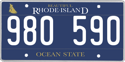 RI license plate 980590