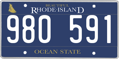 RI license plate 980591